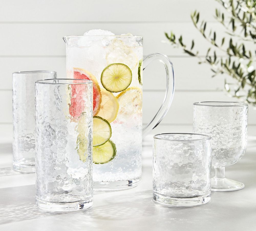 Hammered Outdoor Drinking Glasses Pottery Barn