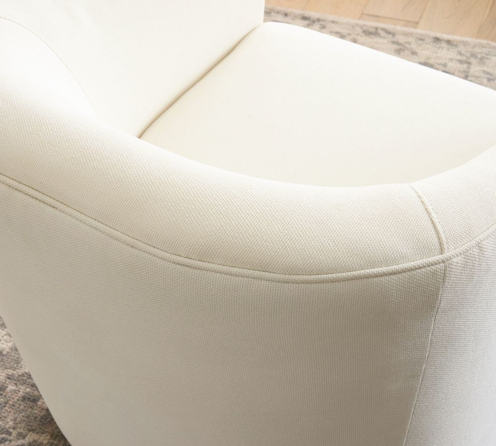 Baldwin Upholstered Swivel Armchair Pottery Barn