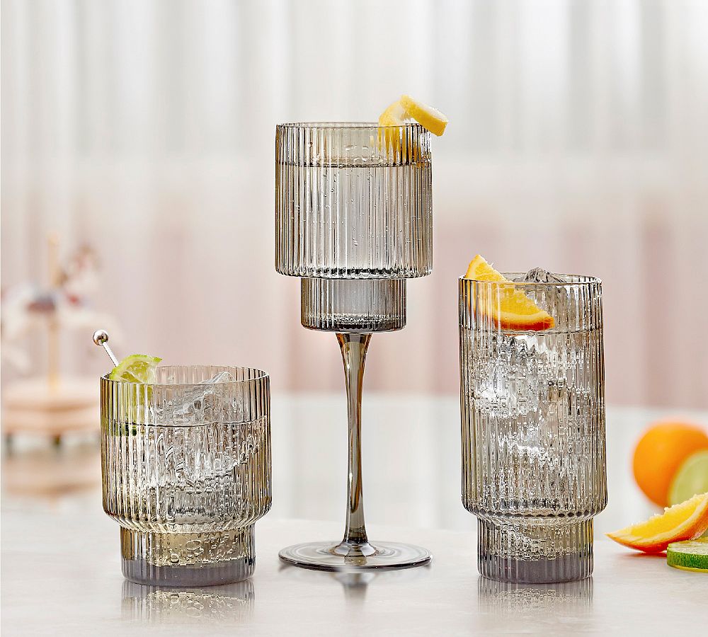 Carousel Highball Glasses Set of 4 Pottery Barn