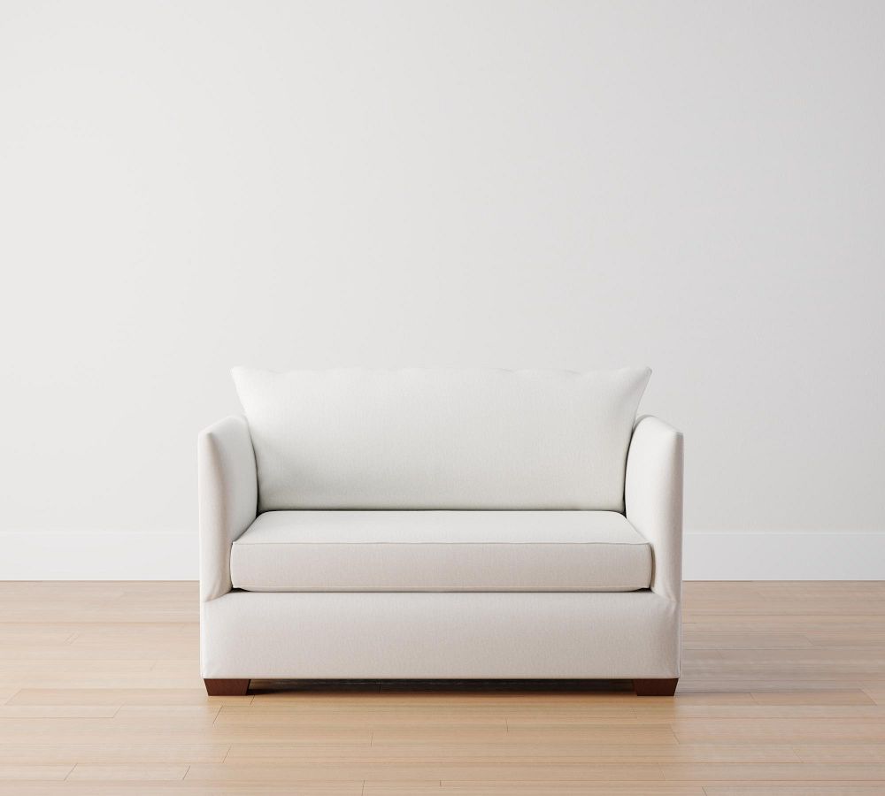 Luna Fabric Twin Sleeper Sofa with Memory Foam Mattress Pottery Barn