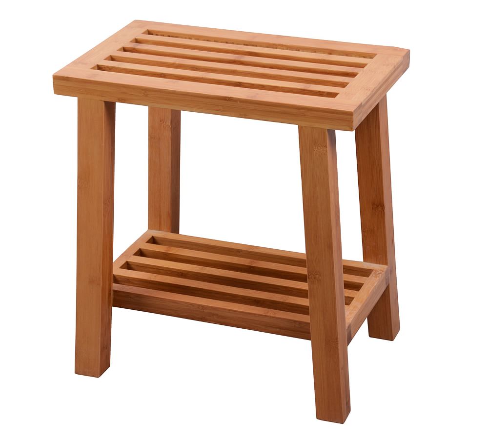 Mai Bamboo Shower Stool Pottery Barn