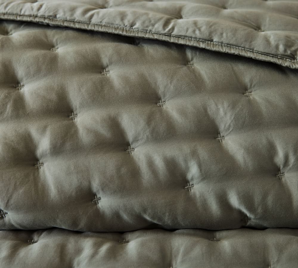 White Tencel™ Quilt & Sham Pottery Barn