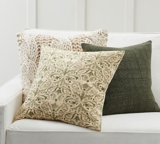 The Go-To Greens Throw Pillow Cover Set | Pottery Barn