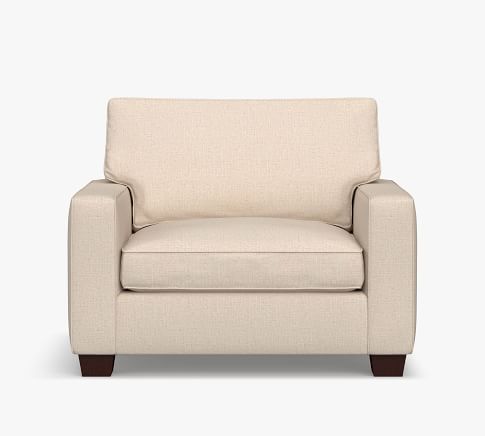 PB Comfort Roll Arm Upholstered Chair-And-A-Half | Pottery Barn