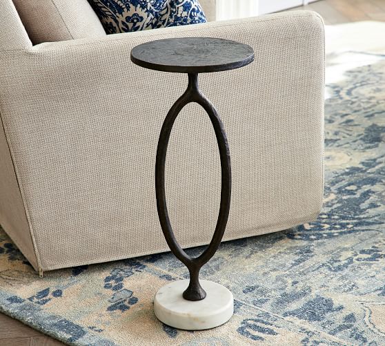 round accent table metal