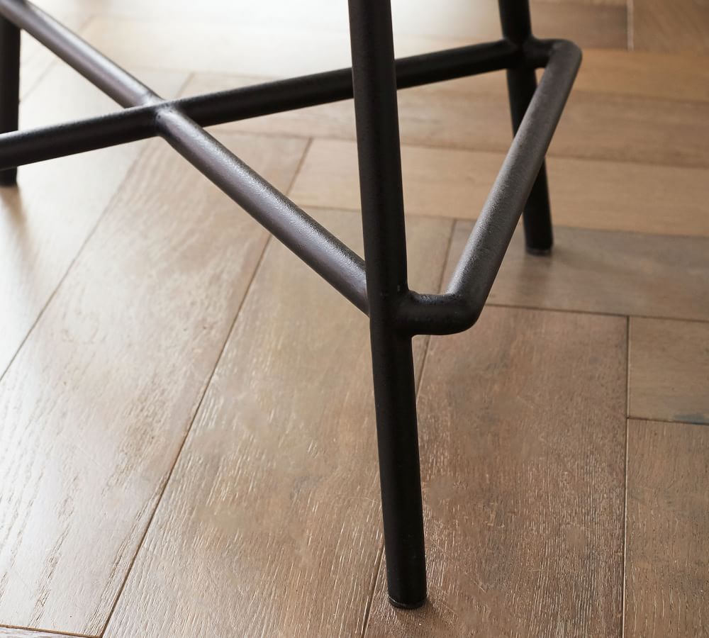 Maison Leather Swivel Bar & Counter Stools Pottery Barn