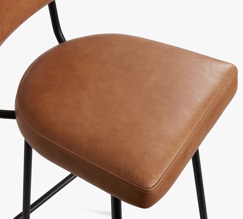 Maison Leather Swivel Bar & Counter Stools Pottery Barn