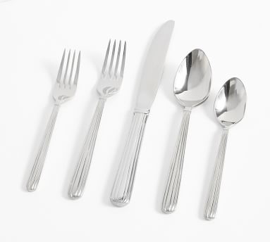 Monique Lhuillier Rivoli 5-Piece Flatware Set | Pottery Barn