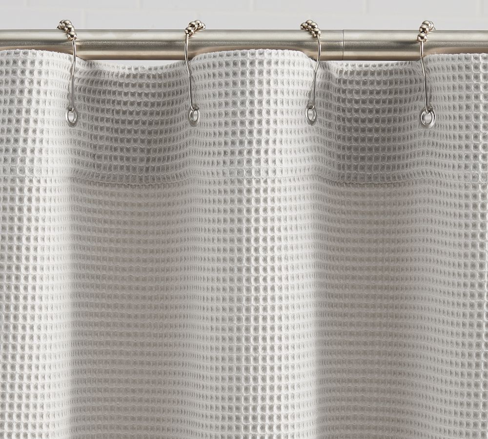 Waffle Weave Cotton Shower Curtain Pottery Barn
