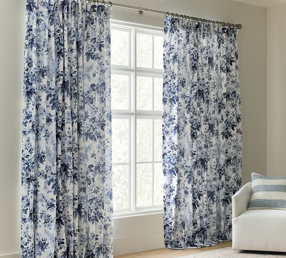 Garden Floral Blackout Curtain | Pottery Barn