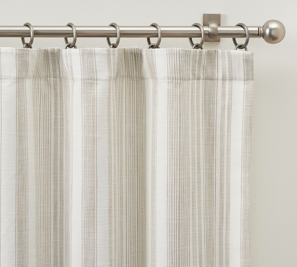 Hawthorn Striped Cotton Rod Pocket Curtain | Pottery Barn