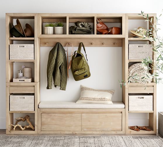 narrow pine bedside cabinet