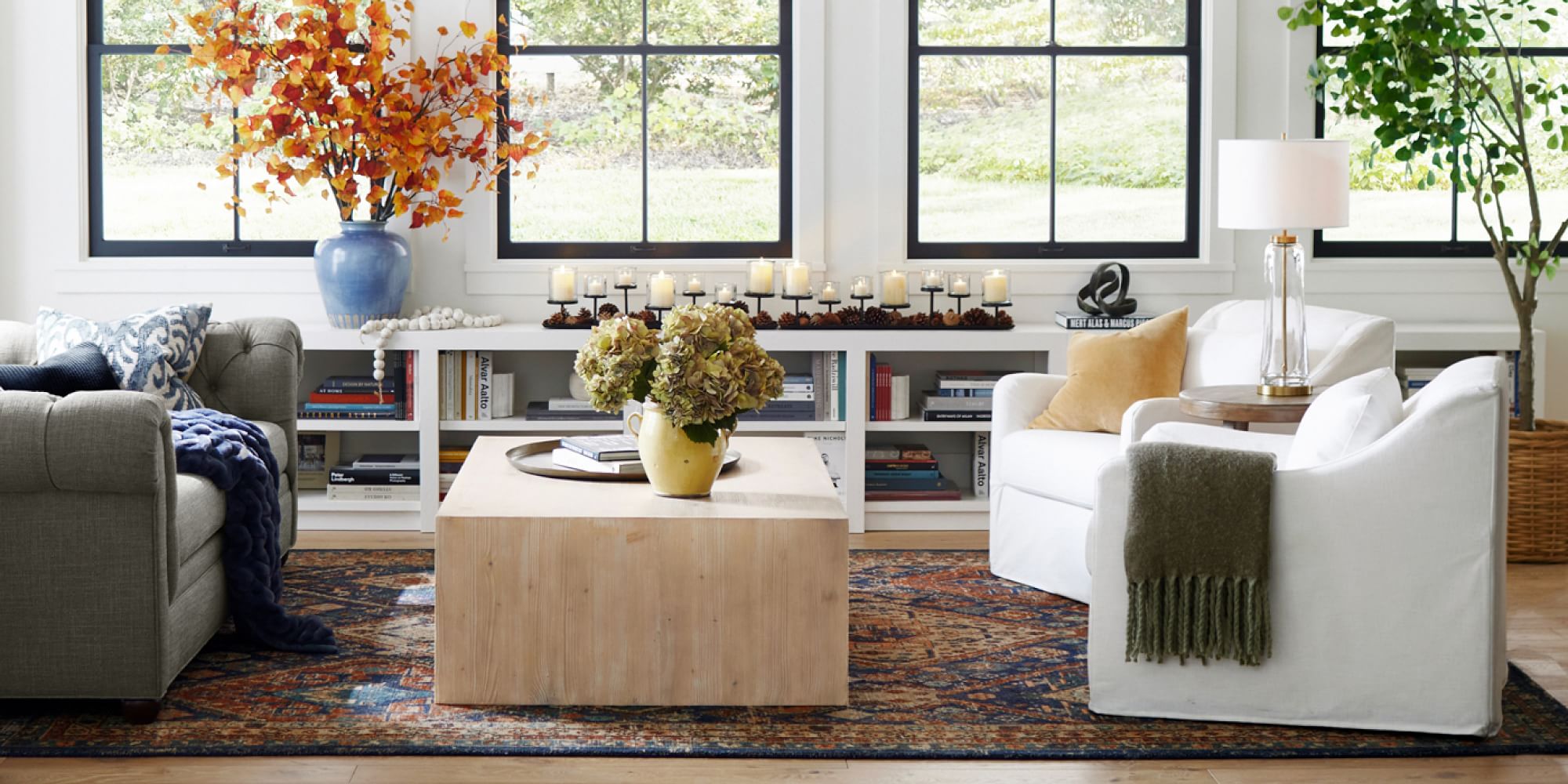 Folsom Rectangular Grand Coffee Table | Pottery Barn