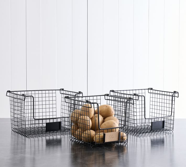 Wire Utility Storage Baskets Pottery Barn
