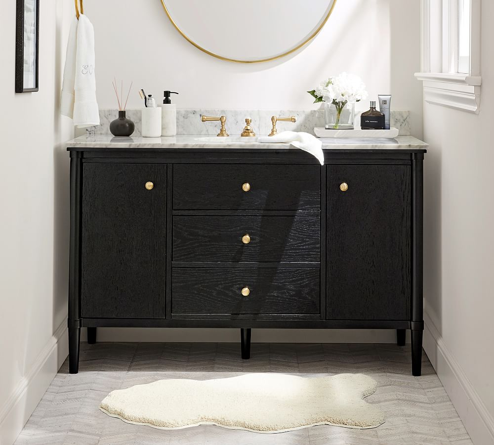 Faux Hide Bath Mat Pottery Barn