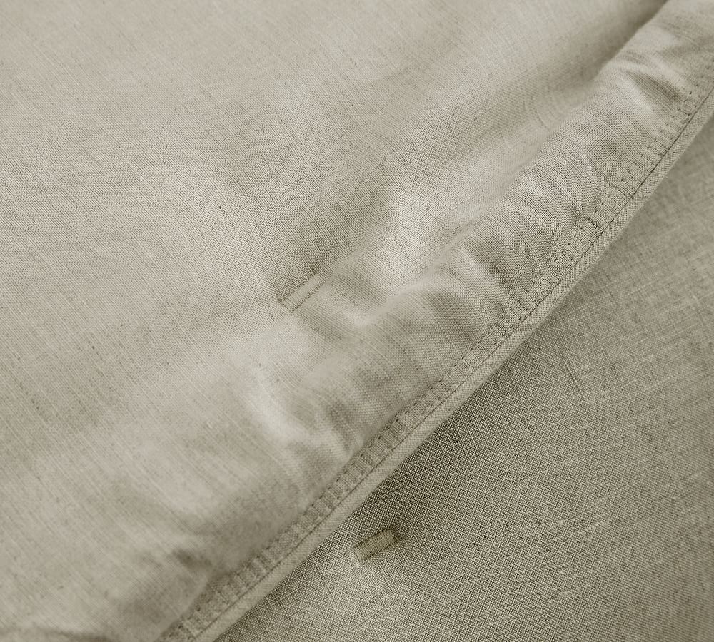 Belgian Flax Linen Comforter - White | Pottery Barn