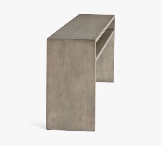 concrete waterfall console table