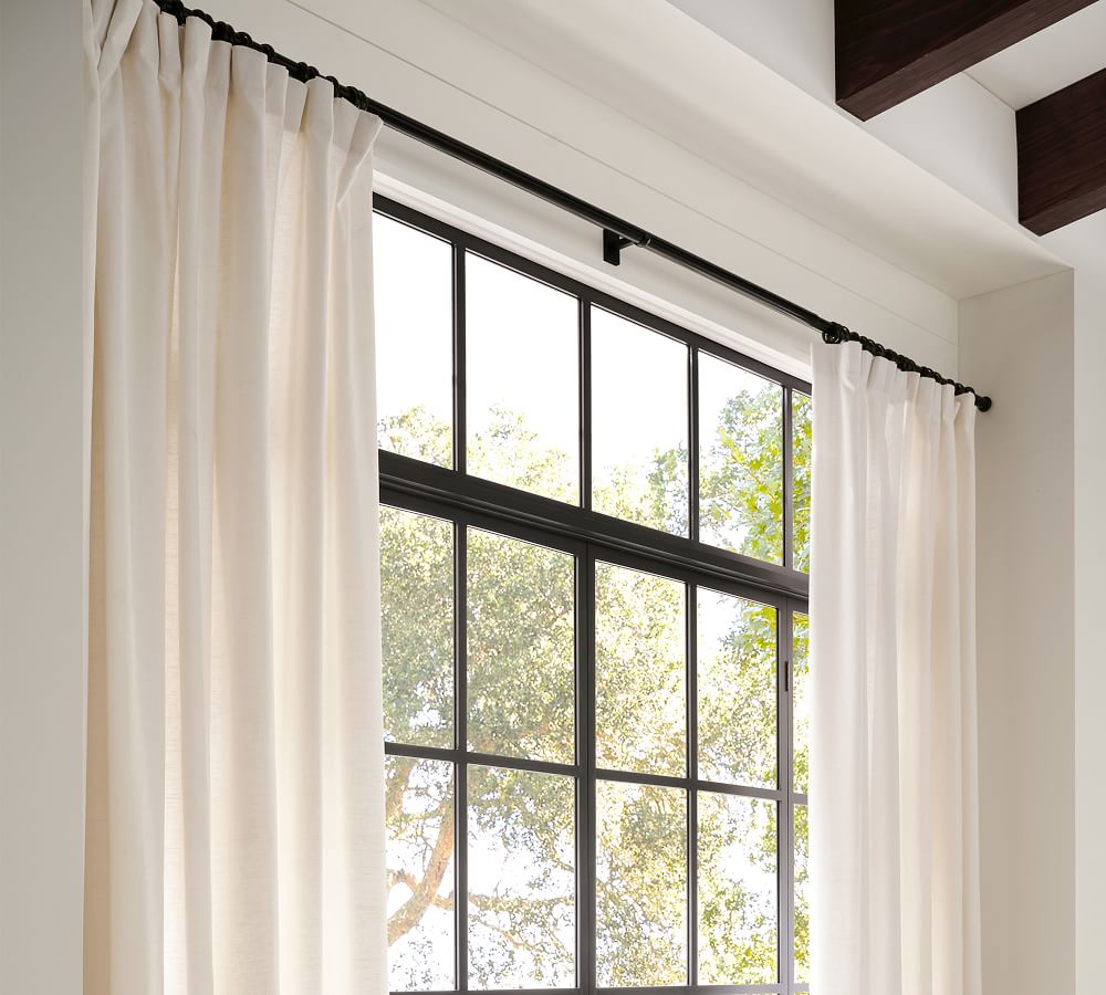 Emery Linen Curtain | Pottery Barn