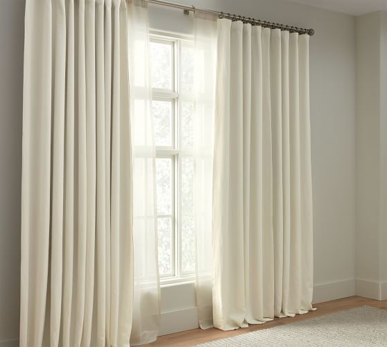 pottery barn linen shades