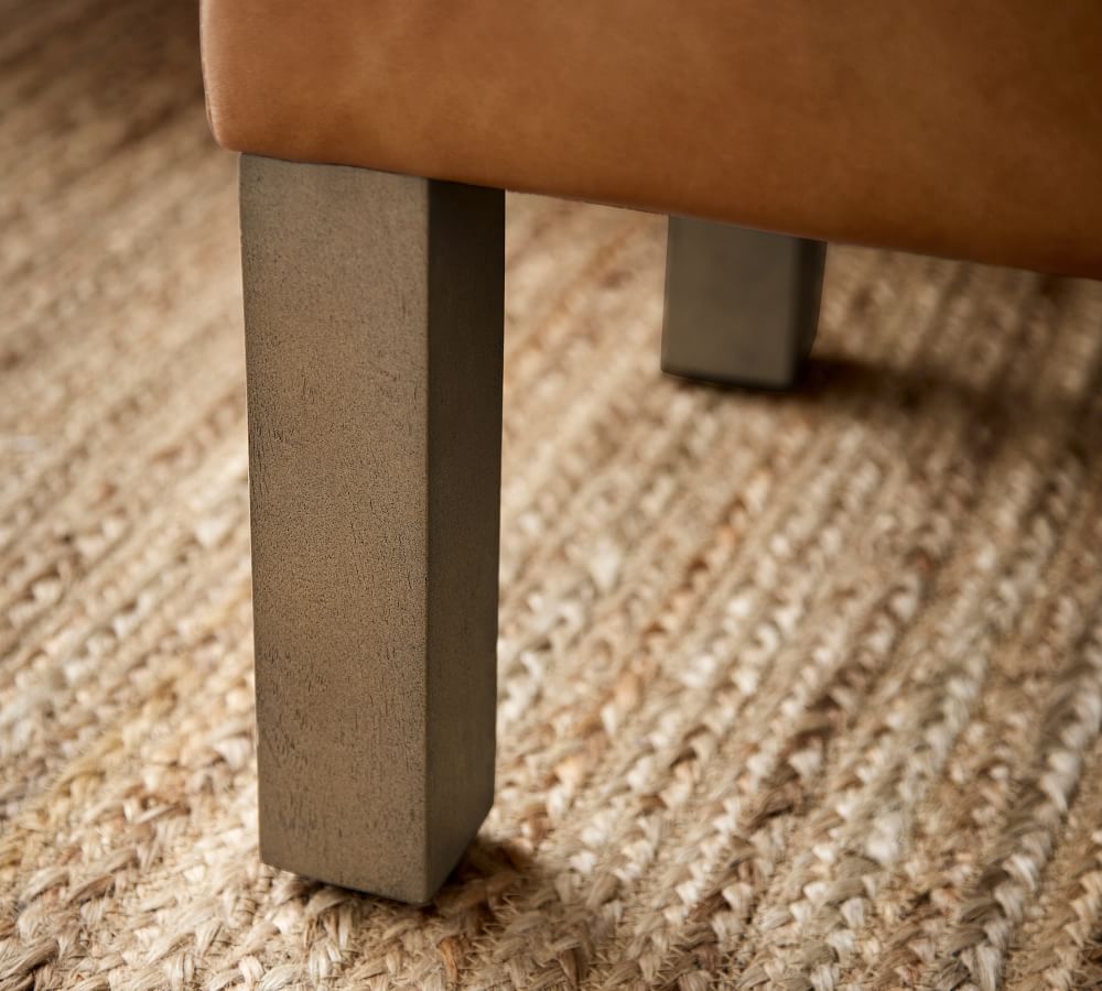 Arden Leather Stool Pottery Barn