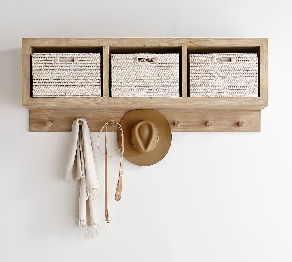 Folsom Entryway Wall Shelf with Hooks Pottery Barn