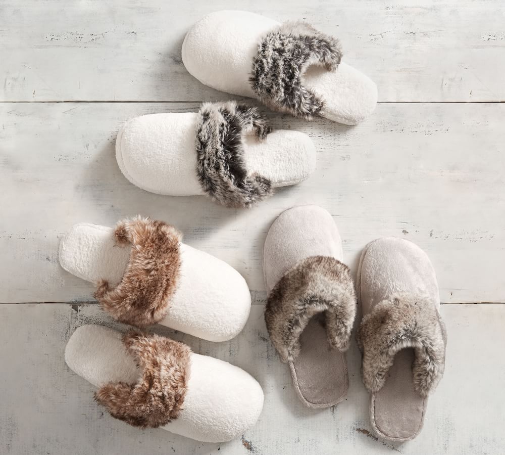 Faux Fur Ombre Slippers