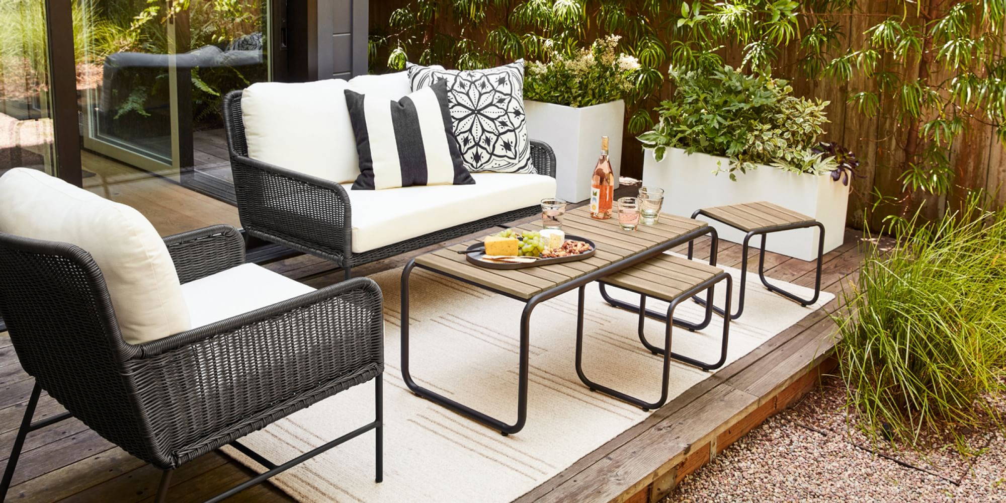 Tulum AllWeather Wicker 47" Patio Loveseat Pottery Barn