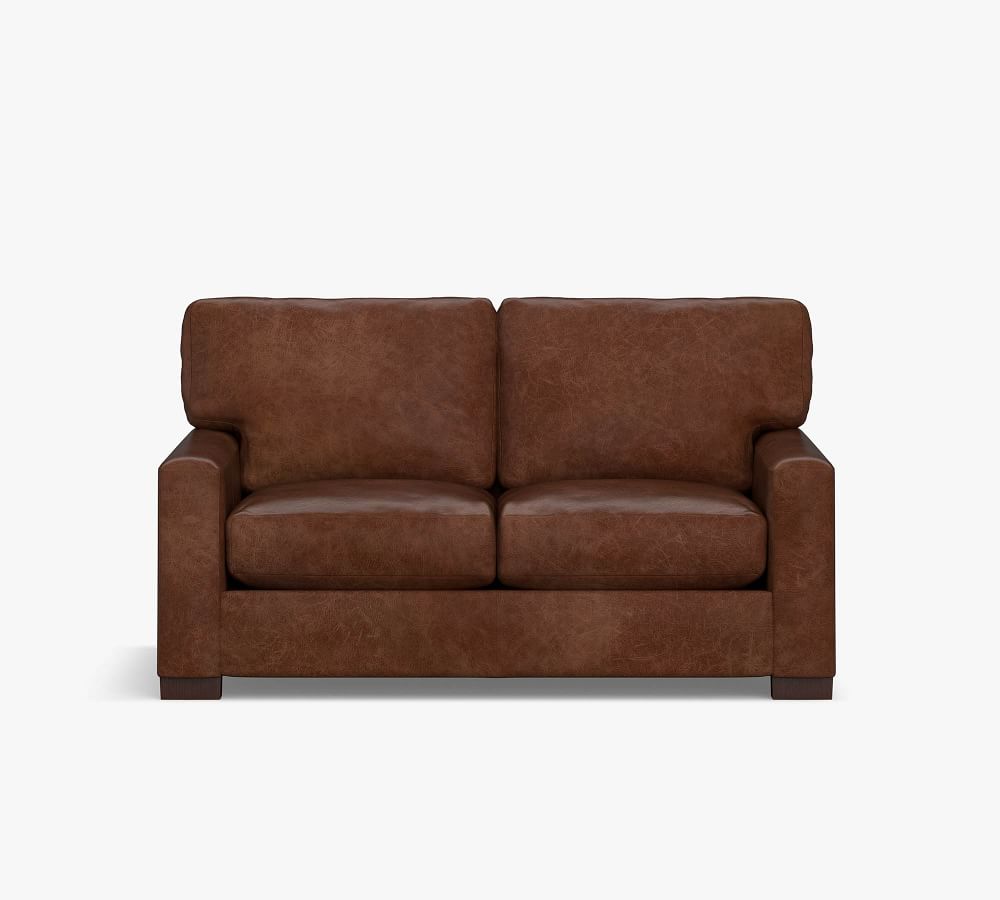 Turner Square Arm Leather Sofa Pottery Barn