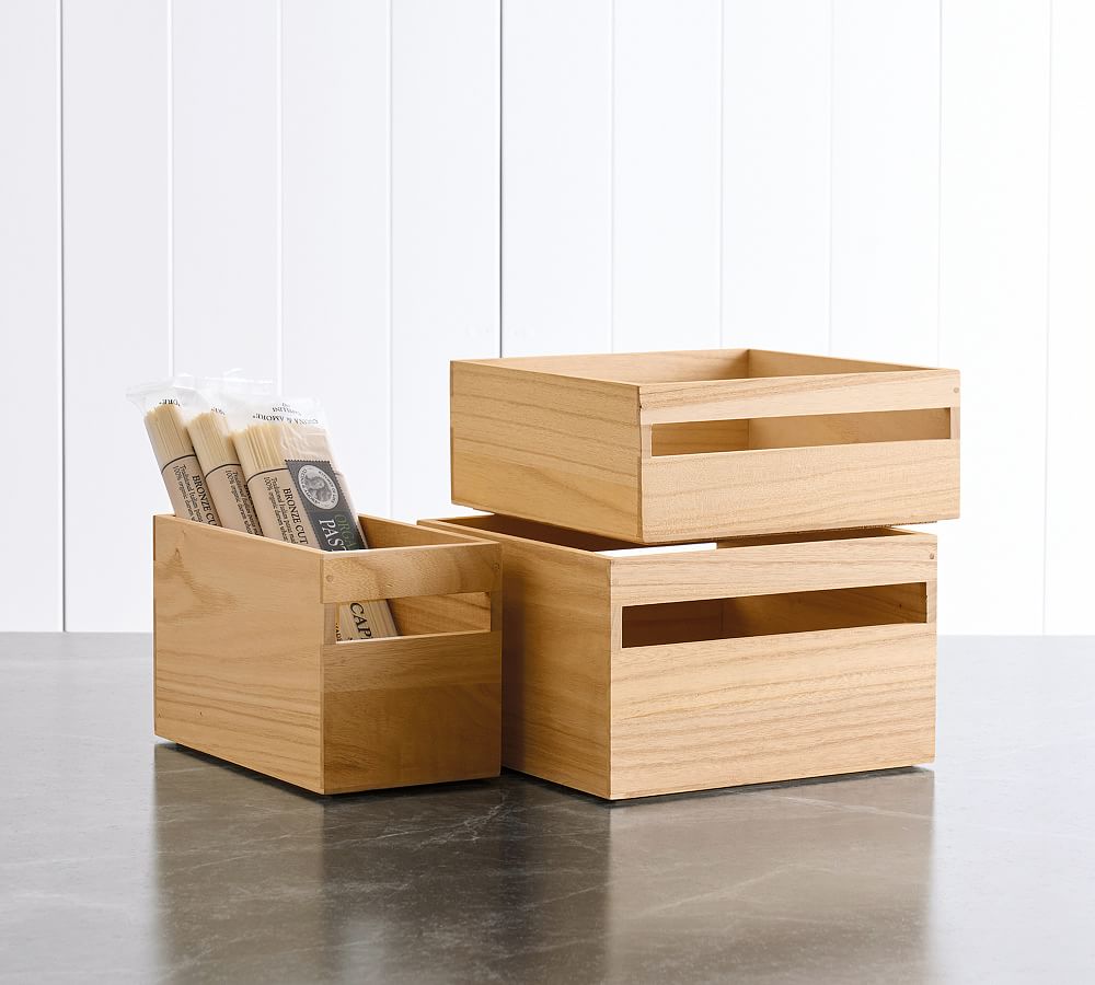 Wood Storage Baskets Pottery Barn