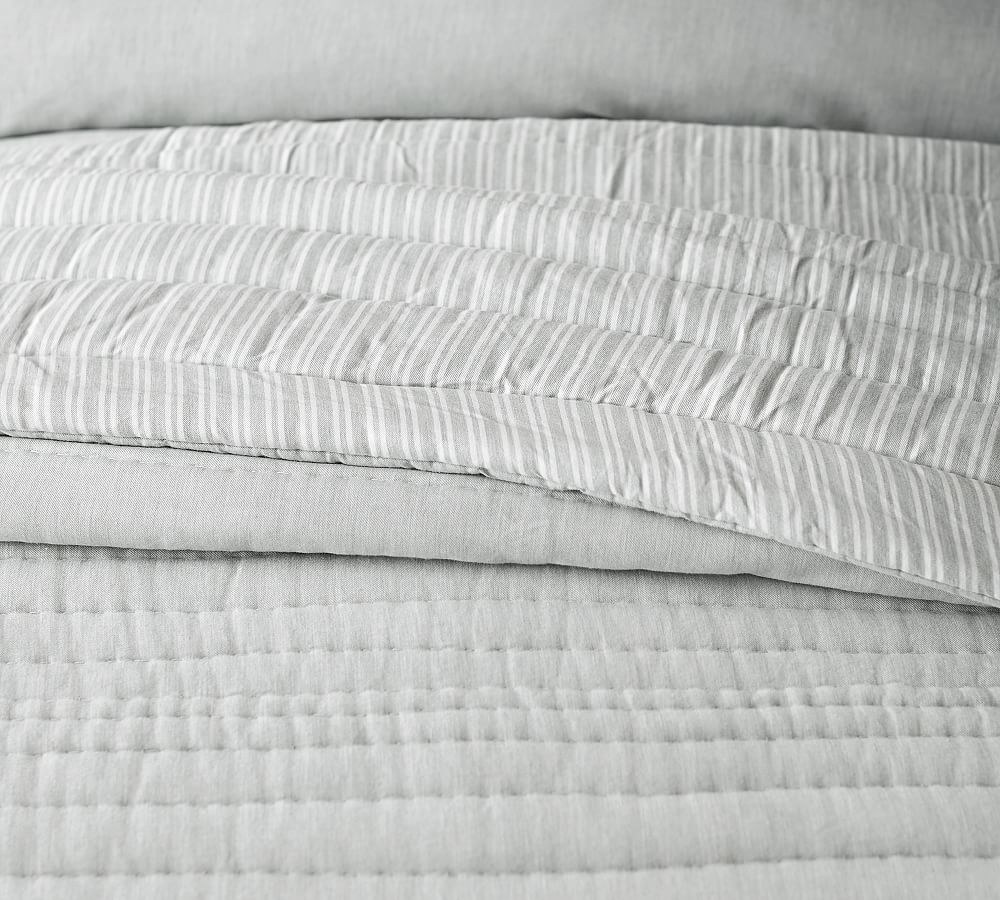 Ultra Soft Handcrafted TENCEL™/Cotton Reversible Quilt & Shams
