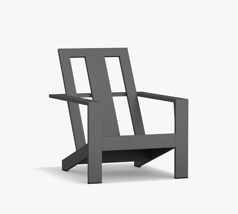 Indio Metal Adirondack Lounge Chair Frame, Slate