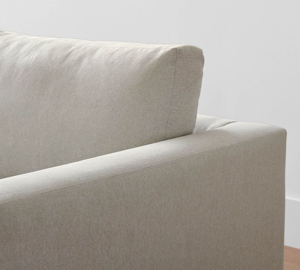 Carmel Square Slim Arm Upholstered Sofa | Pottery Barn