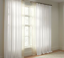 Emery Linen Pinstripe Sheer Curtain