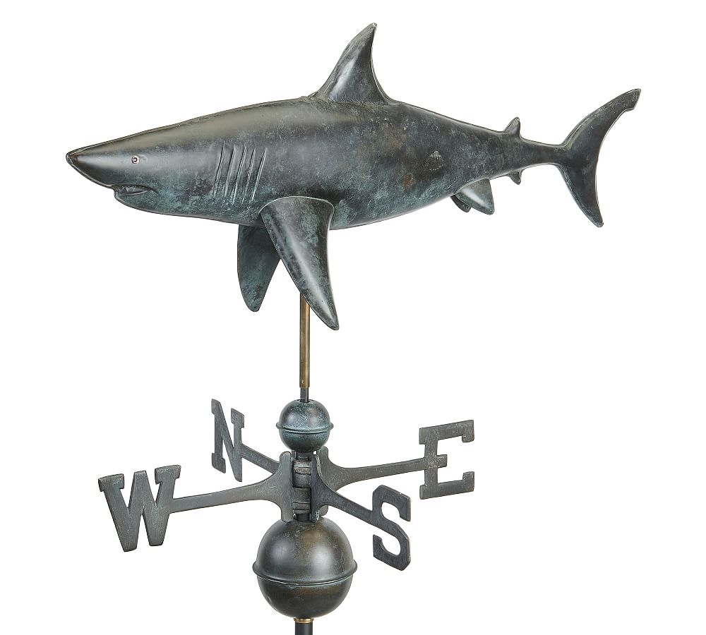 Shark Grey Patina Weathervane | Pottery Barn