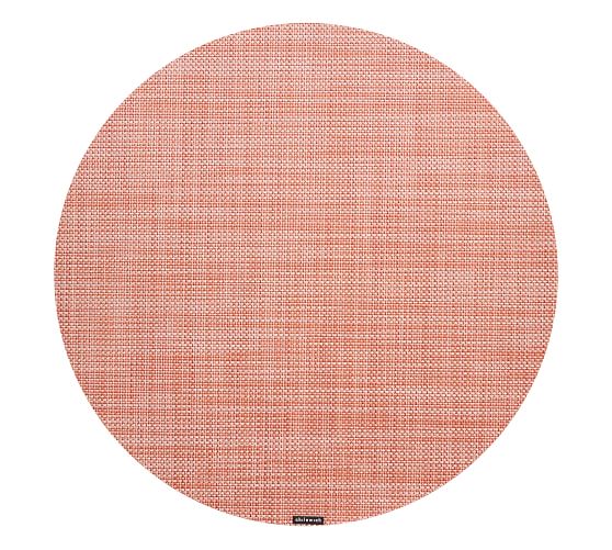 Chilewich Mini Basketweave Indoor/Outdoor Round Placemats Set of 4