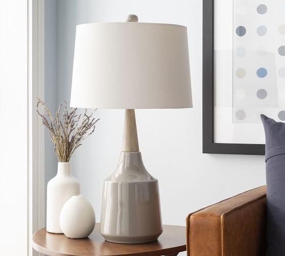 Cowan Ceramic & Wood Table Lamp | Pottery Barn