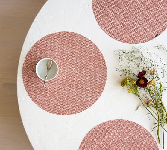 Chilewich Mini Basketweave Indoor/Outdoor Round Placemats Set of 4