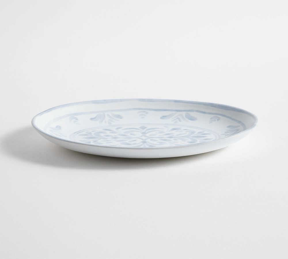 Chambray Tile Stoneware Serving Platters Pottery Barn