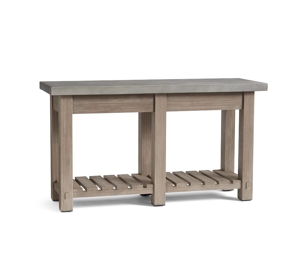 Abbott Concrete & FSC® Acacia Outdoor Console Table Pottery Barn