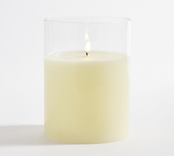 Flameless Candle in Glass Vessel | Pottery Barn