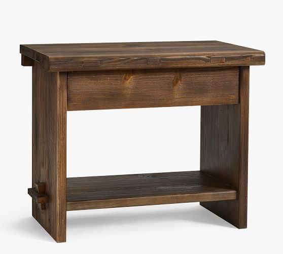 modern reclaimed wood nightstand