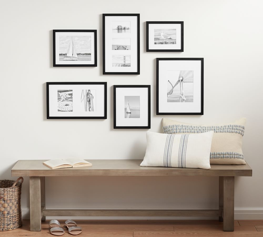 Multi-Mat Wood Gallery Assorted Frames - Set of 6 | Pottery Barn