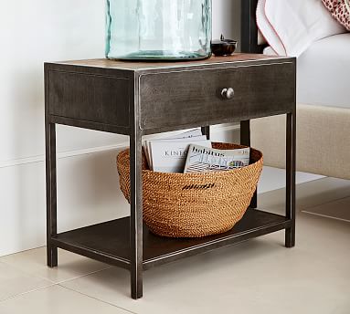 metal and glass night stand