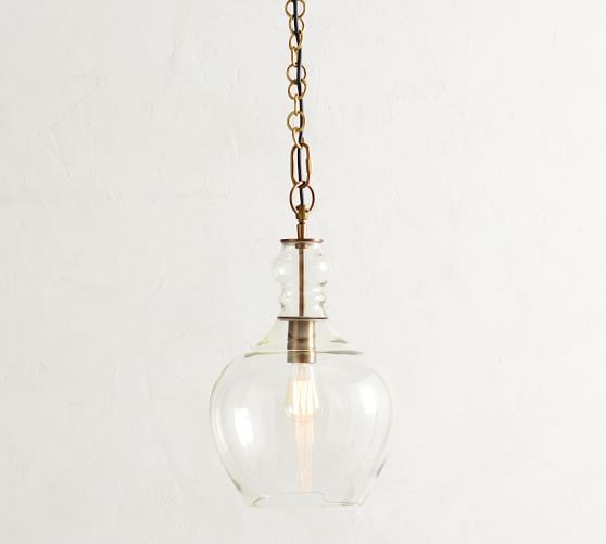 glass pendant light with chain