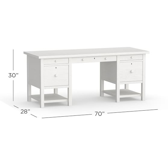 farmhouse desk with shelves