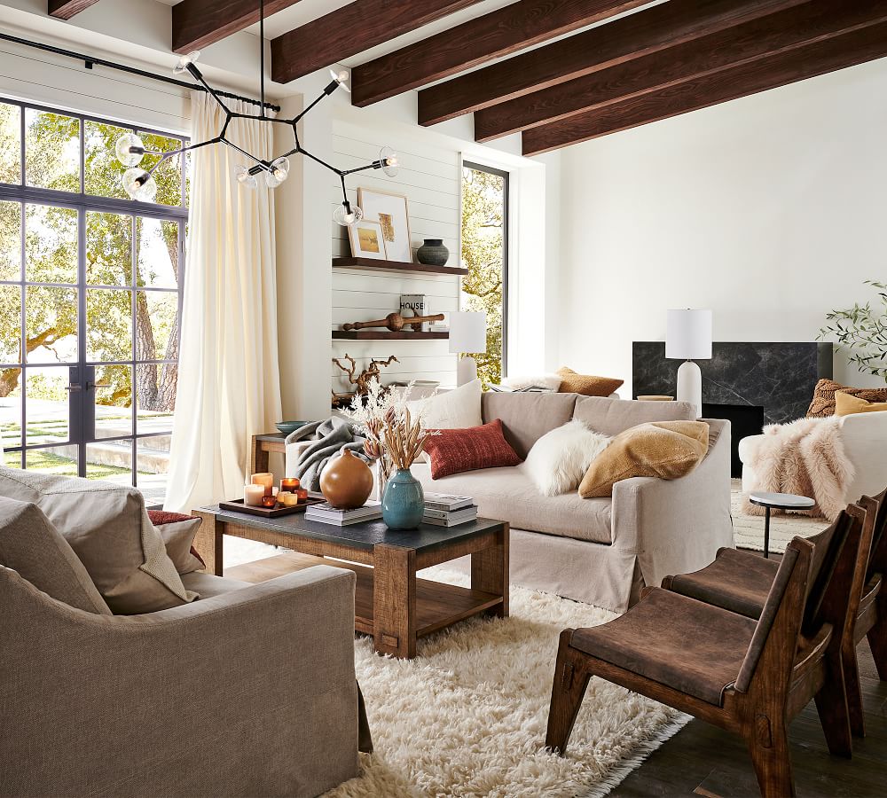 Brighton Floating Wood Shelves Pottery Barn