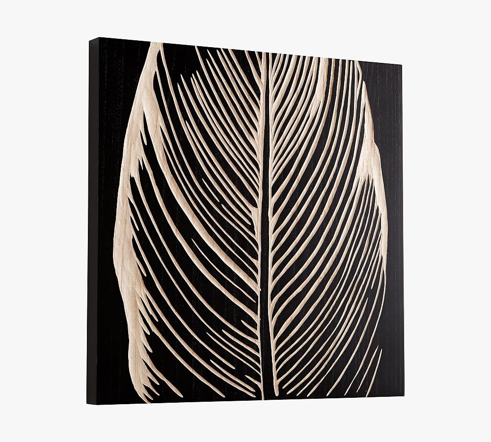 Wooden Palm Wall Art Pottery Barn