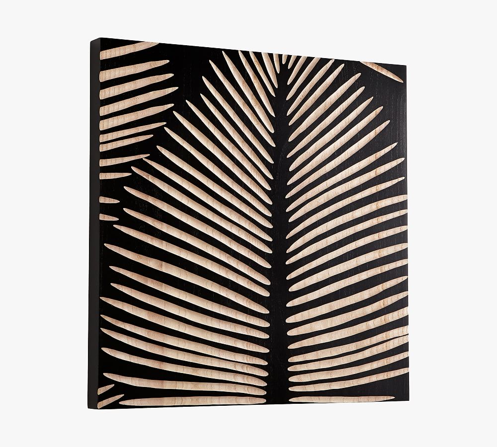 Wooden Palm Wall Art Pottery Barn