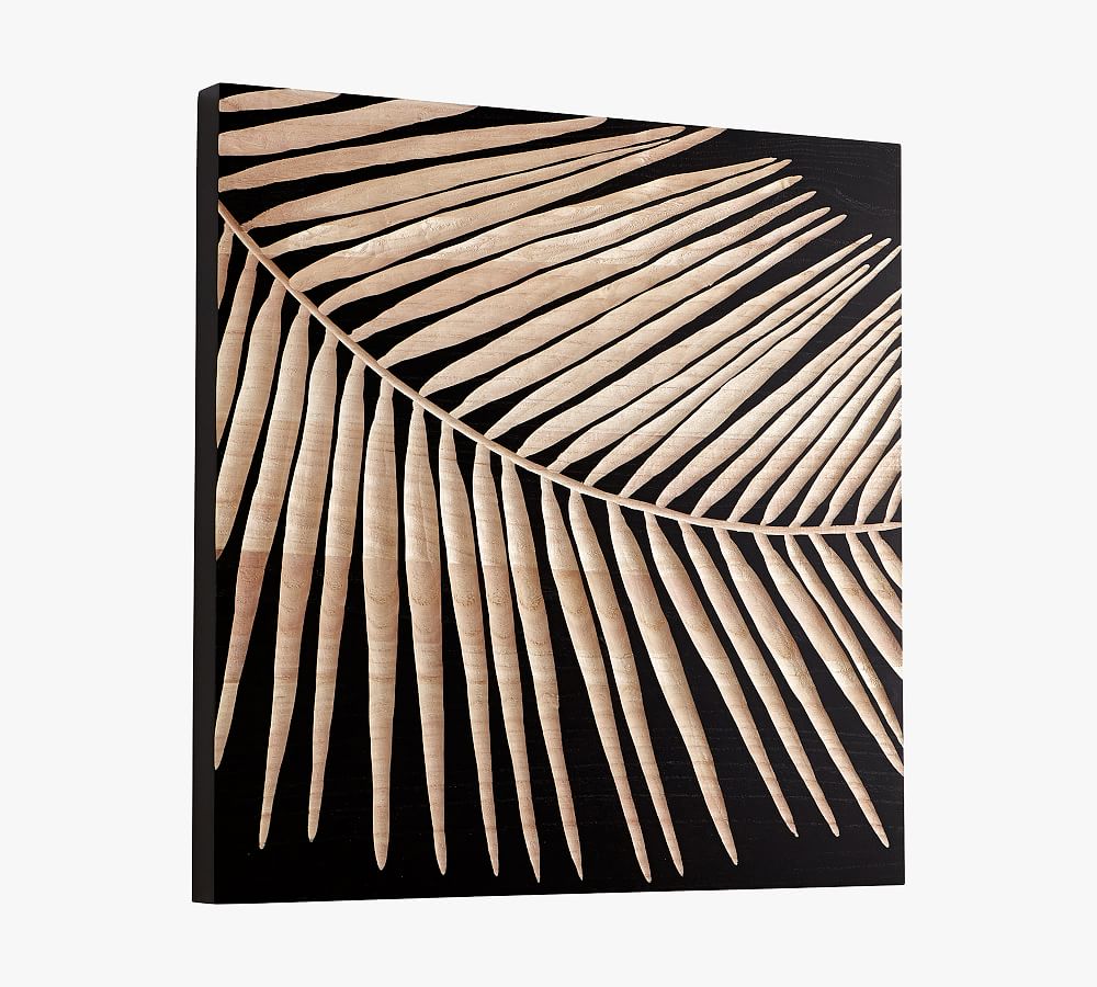 Wooden Palm Wall Art Pottery Barn