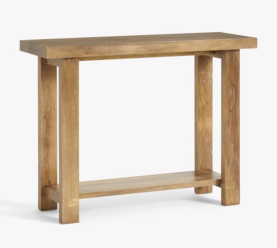 pottery barn reed console table